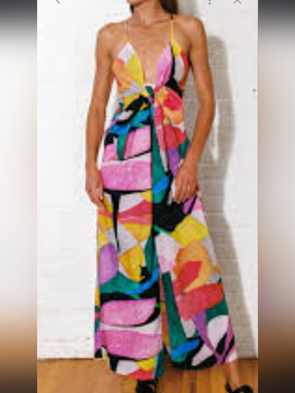 Vibrant Mara Hoffman Multicolor Tie Dress Medium